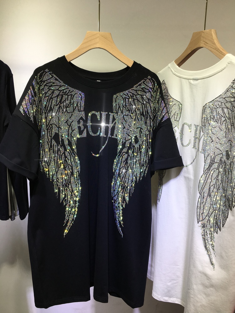 Summer Clothing Brands For Women - Kaus Oblong Harley Sayap Malaikat Berlian