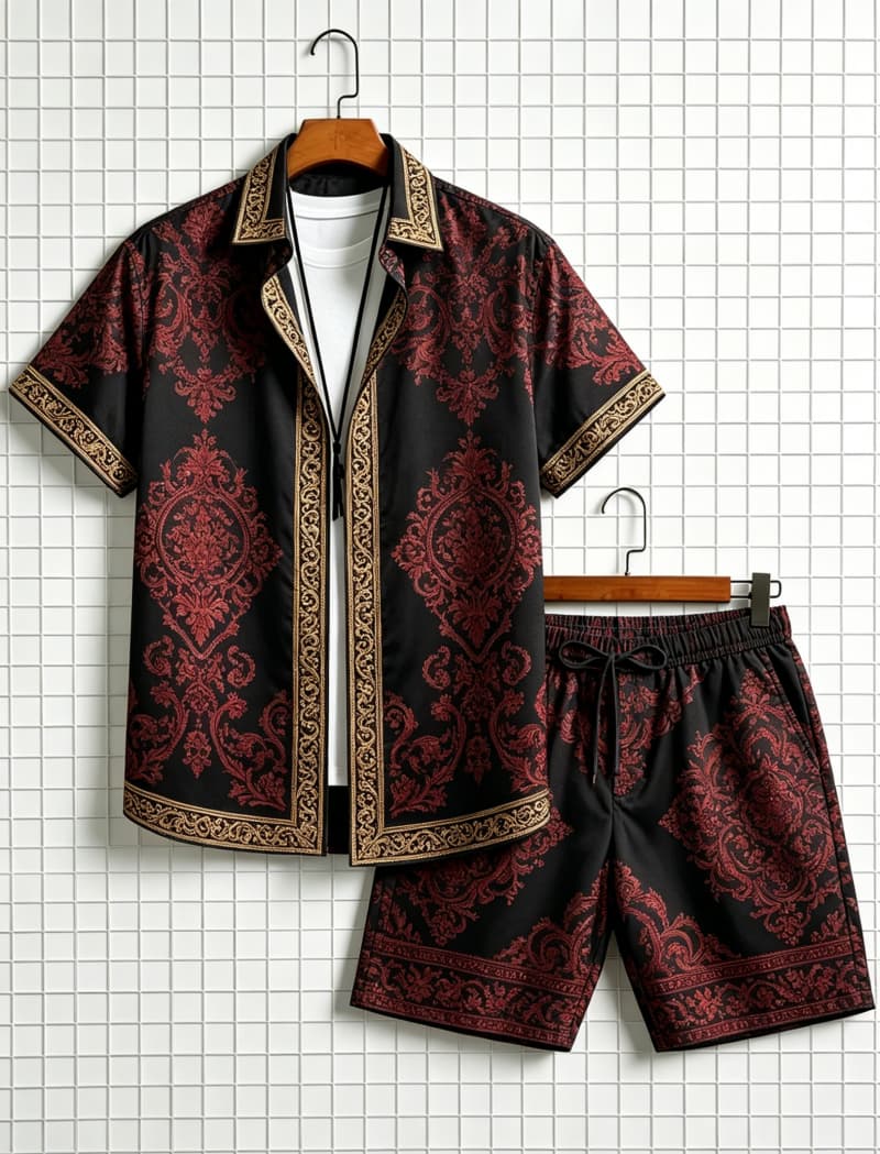 Summer Clothing Types - Setelan kemeja lengan pendek dan celana