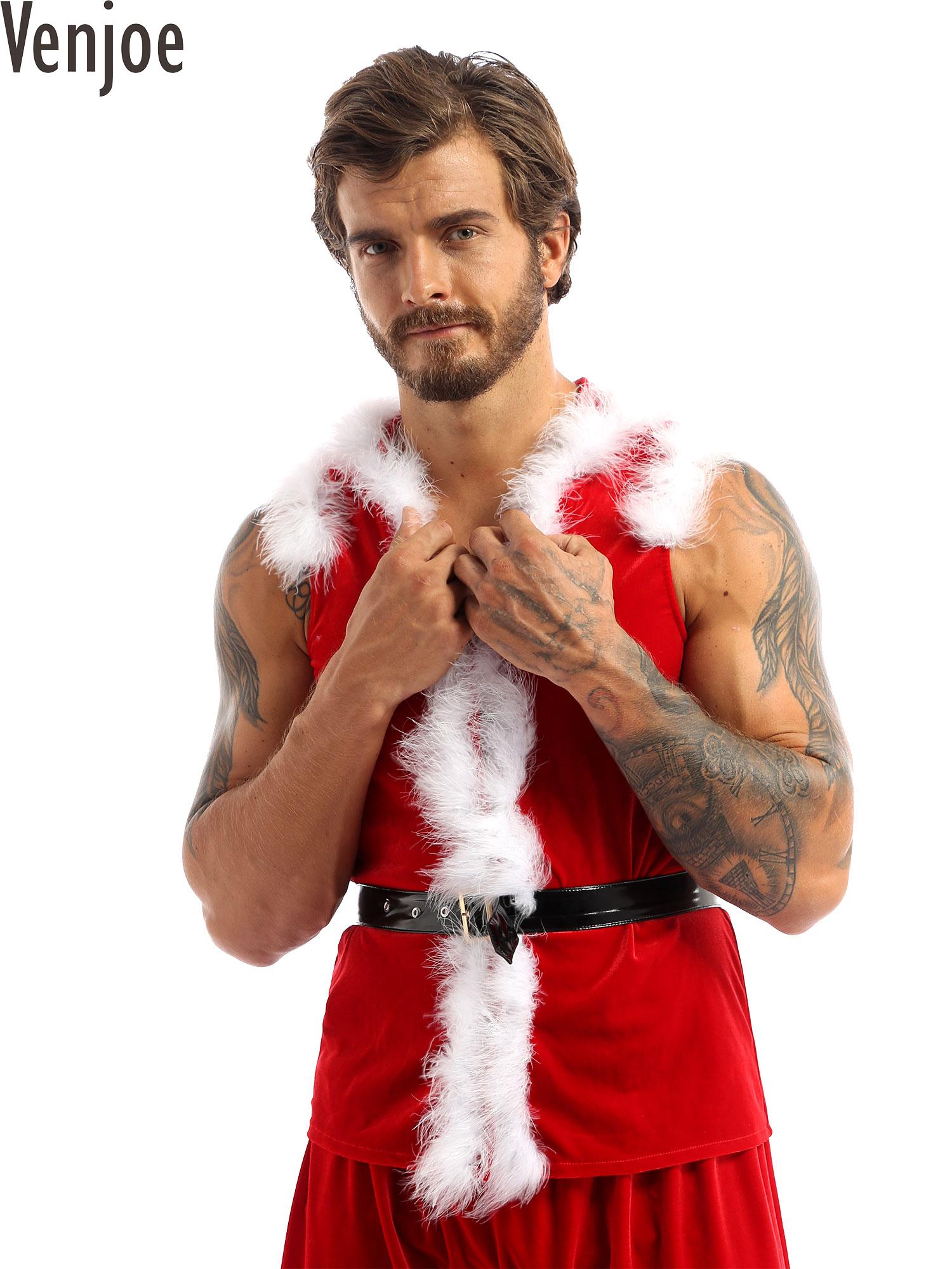 Summer Vacation Clothing Men - Pakaian natal pria, kostum Cosplay Santa
