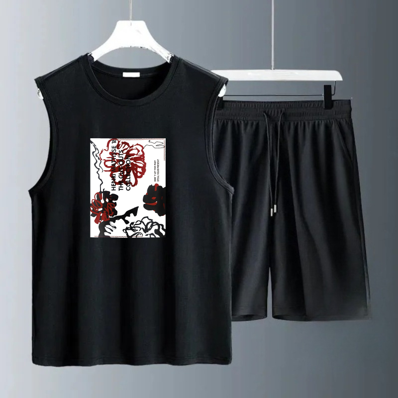 Summer Clothing Sets Men - Set Tank Top Pria Musim Panas