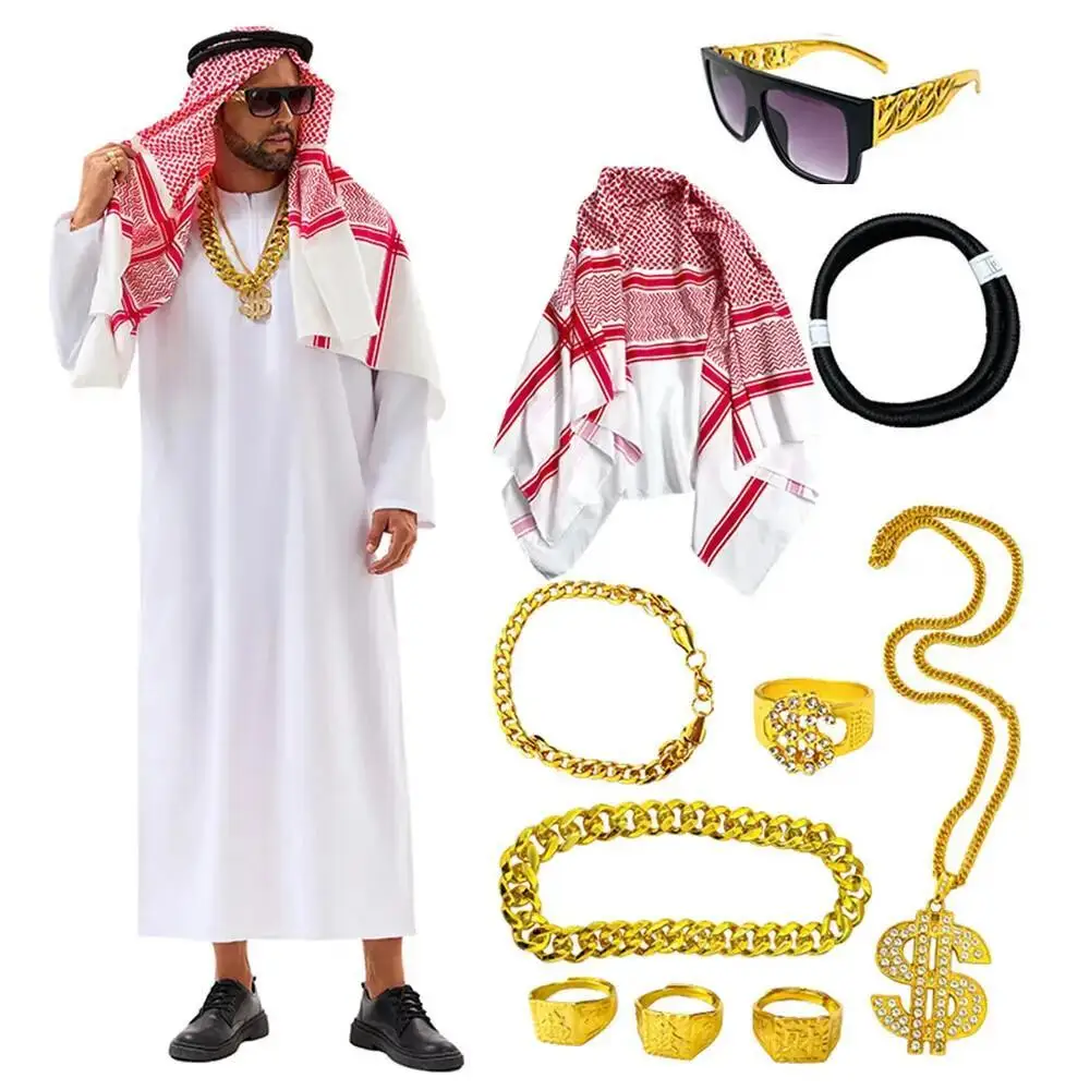 Summer Vacation Clothing Men - Kostum Dubai Arab UEA Sheik Cosplay