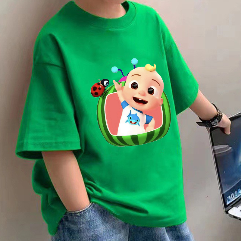Summer Clothing Cartoon - Kaus Bayi Cocomelons Kaus Lengan Pendek