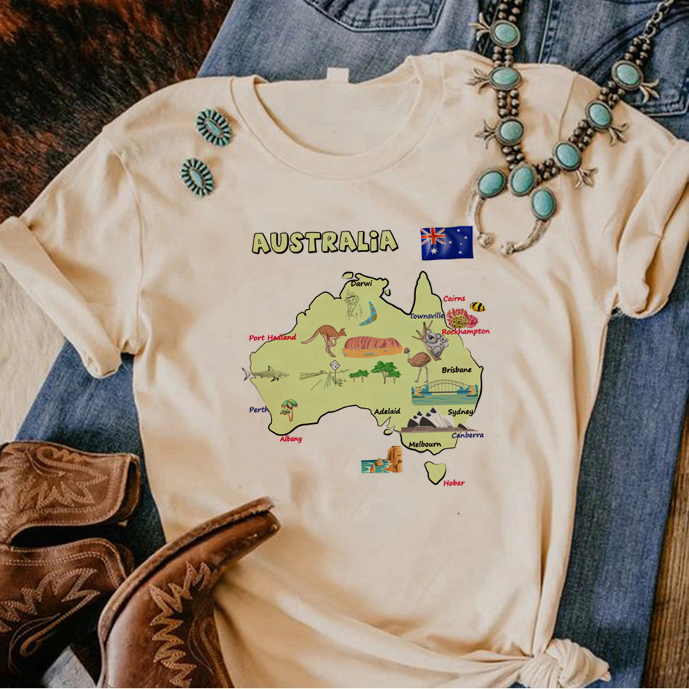 Summer Clothing Women Australia - Kaus wanita Koala Australia kaus Y2K