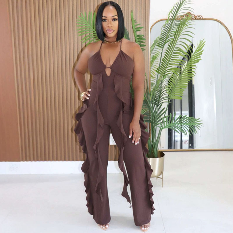 Romper dan Jumpsuit Bodycon V- - Summer Clothing Holiday ulasan dan harga