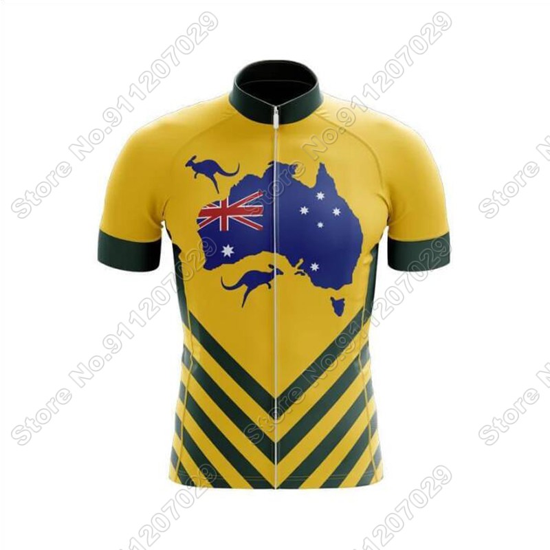 Jersey sepeda tim nasional Aus - Summer Clothing Australia ulasan dan harga