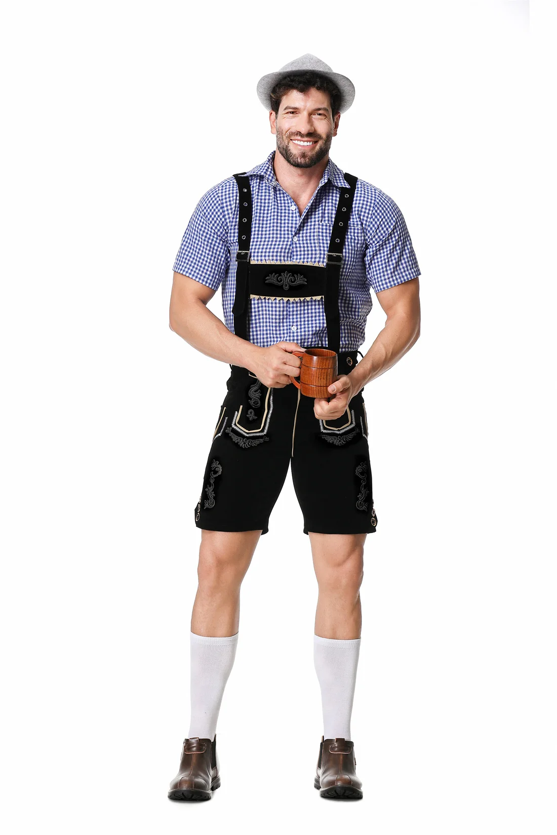 Kostum Lederhosen pria Jerman  - Summer Vacation Clothing Men ulasan dan harga
