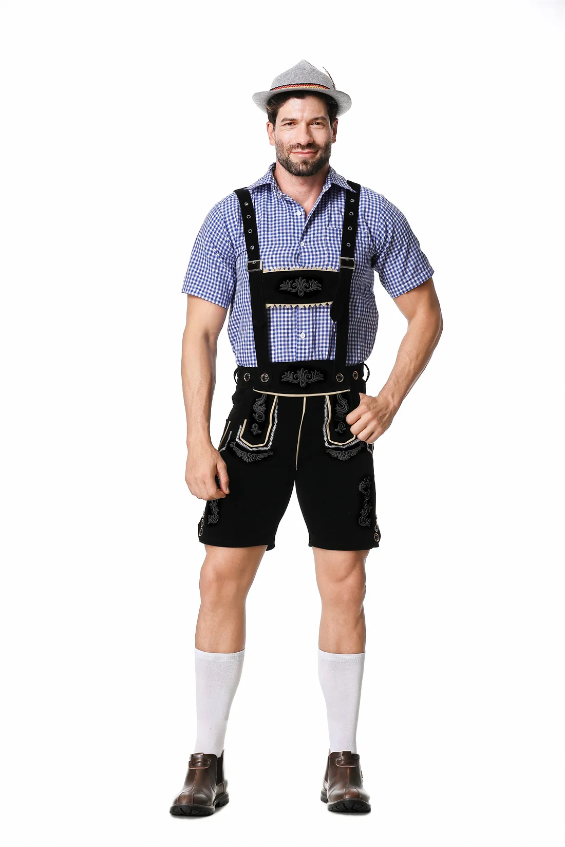 Kostum Lederhosen pria Jerman  - Summer Vacation Clothing Men ulasan dan harga