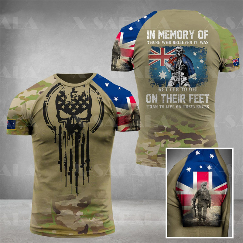 Kaus tengkorak militer Austral - Summer Clothing Australia ulasan dan harga