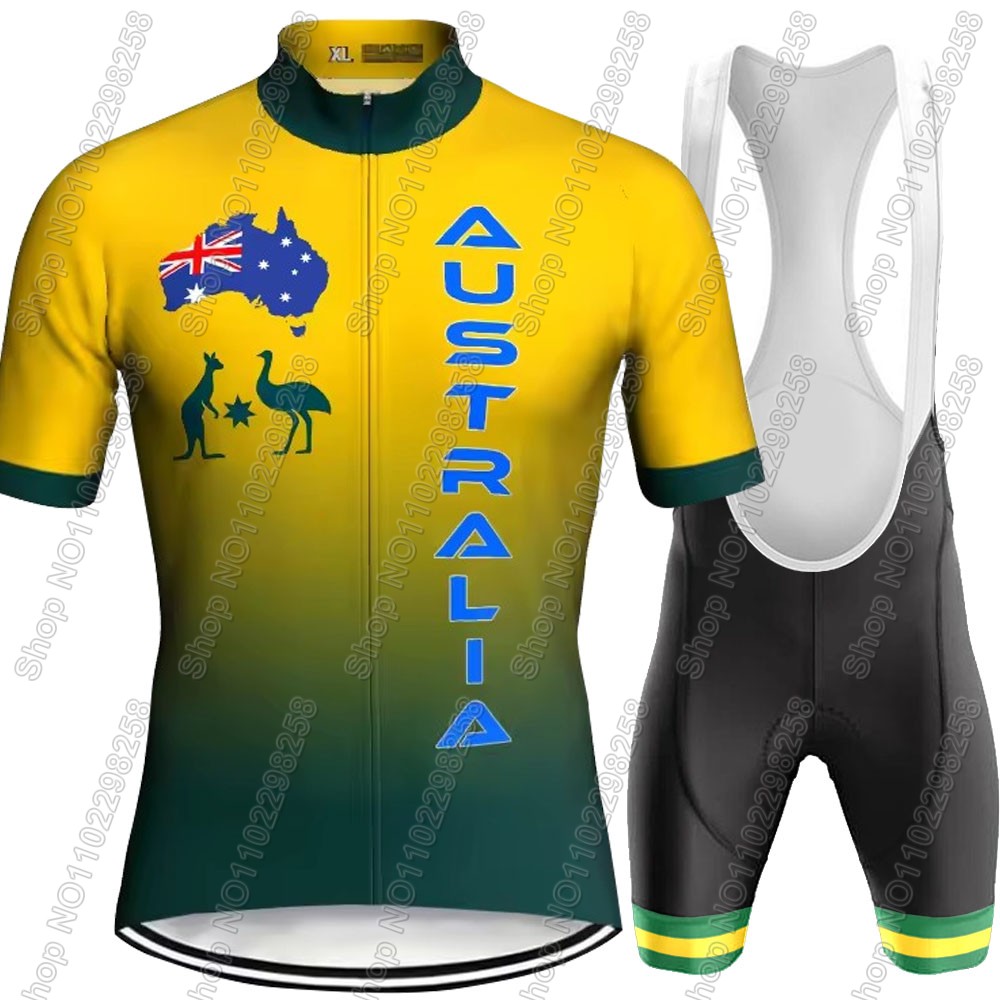 Set Jersey Bersepeda Tim Nasio - Summer Clothing Australia ulasan dan harga