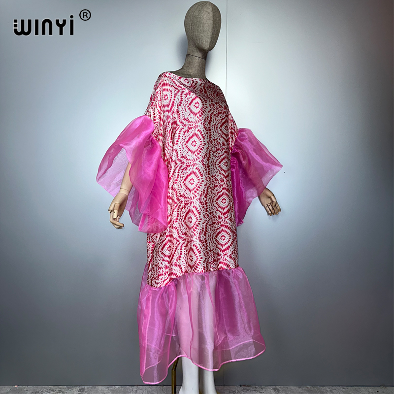 Gaun malam lengan puff cetak m - Summer Clothing Holiday ulasan dan harga