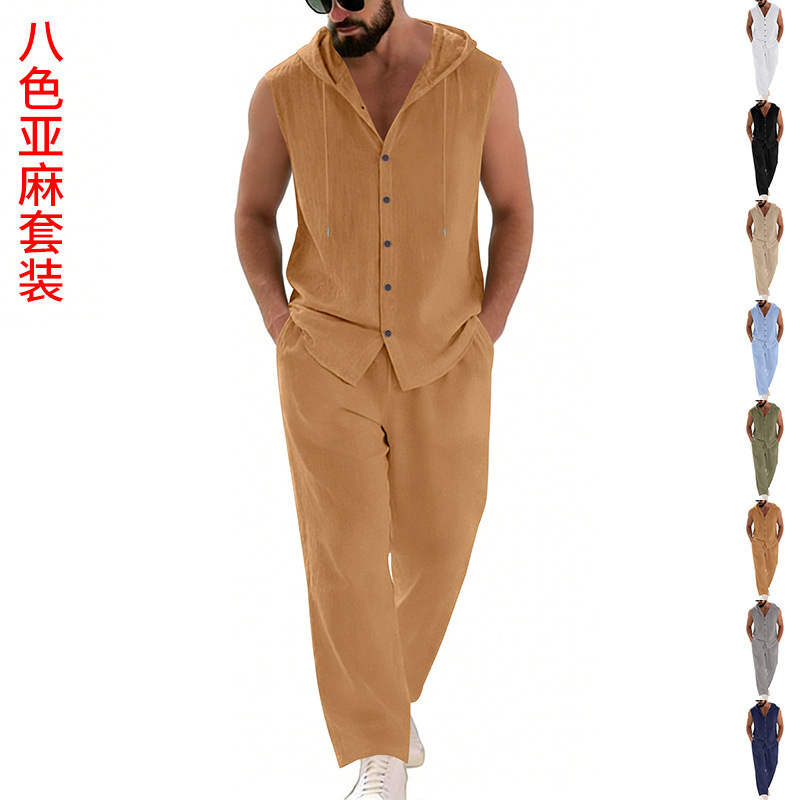 Setelan Sweater dan Celana Lin - Summer Clothing Sets Men ulasan dan harga