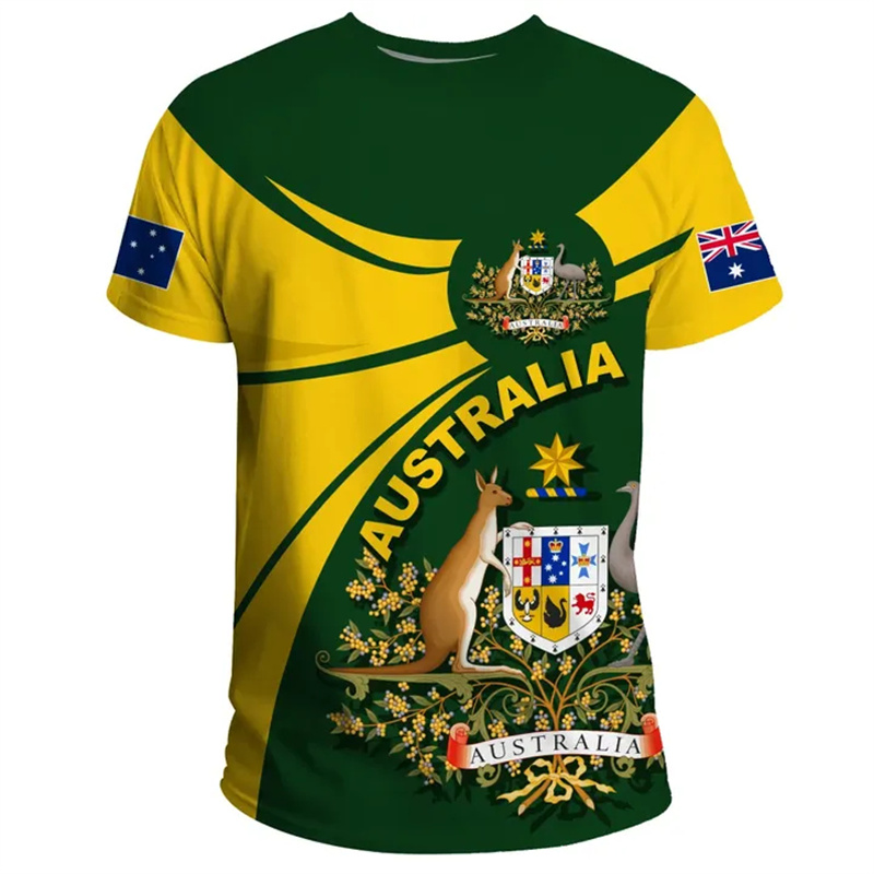 Kaus gambar 3D bendera Austral - Summer Clothing Australia ulasan dan harga