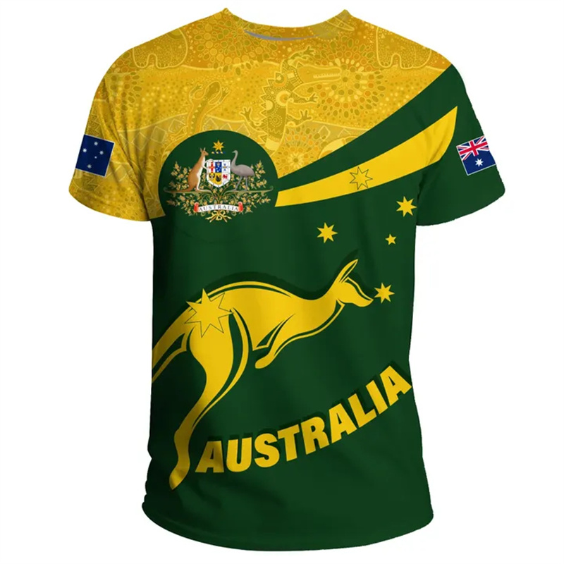 Kaus gambar 3D bendera Austral - Summer Clothing Australia ulasan dan harga